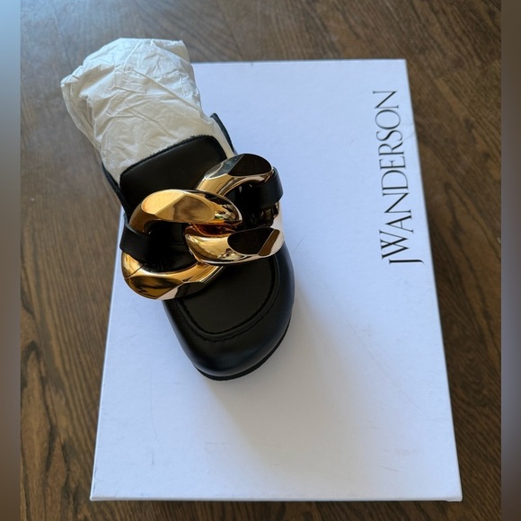 NWT JW Anderson Black and Gold Mule Shoes - Picture 2 of 4
